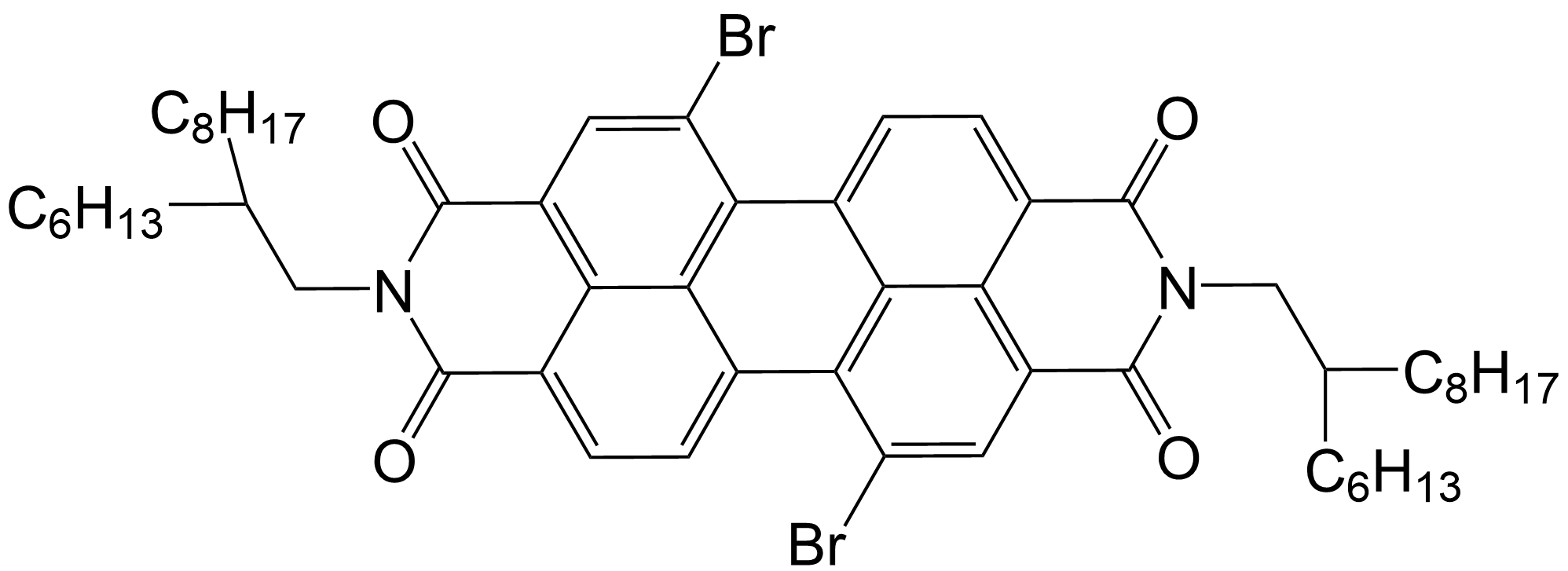 二(2-己基癸基)-1,7-二溴-苝四羧酸二酰亚胺/1374838-69-3